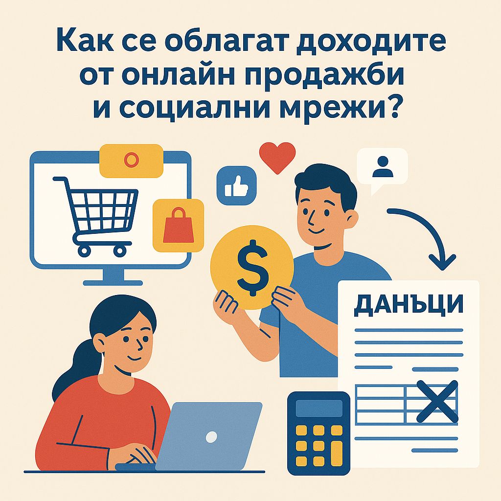 Как се облагат доходите от онлайн продажби и социални мрежи